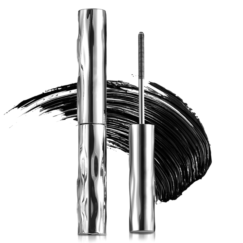 Waterproof Mascara Wand - アイアンワンドマスカラ、メタルマスカラワンド、カールメタルロッドマスカラブラック、ウォータープルーフナチュラルレングススレンダービルディング