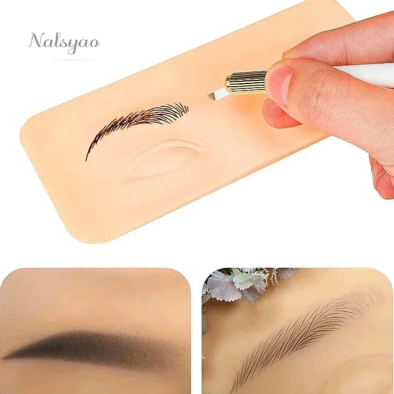 Beauty Makeup Academy - 高級5Dシリコン製眉毛タトゥー練習用パッド。パーマネントメイクのトレーニングボード、美容アカデミー用ツール。