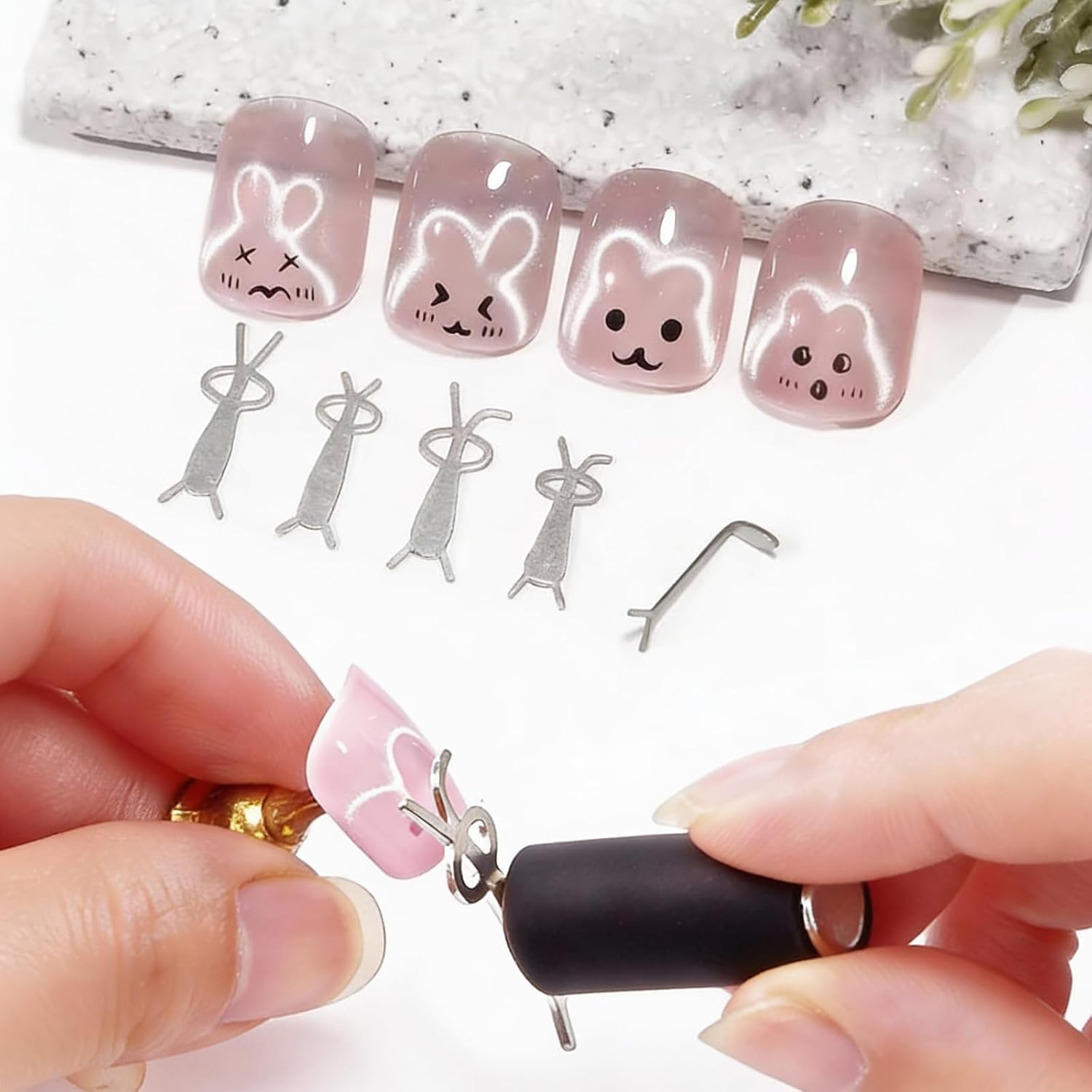 10個入りキャッツアイネイルマグネットセット、ネイルアート用 - Contour Palette Stick のレビューと価格