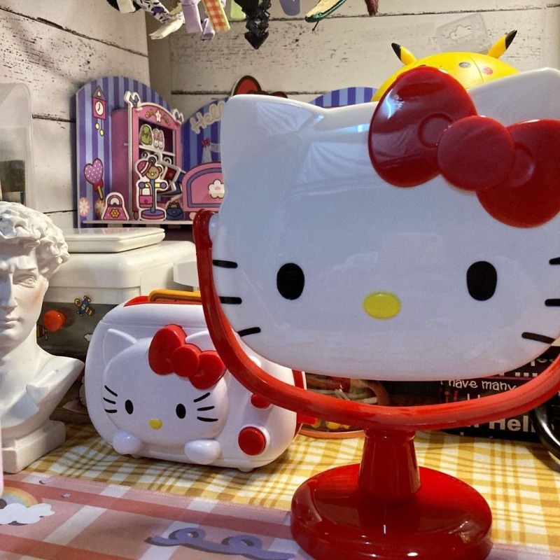 ハローキティの卓上化粧鏡、かわいいカートゥーンデザインの高級 - Beauty Makeup Vanity Set のレビューと価格